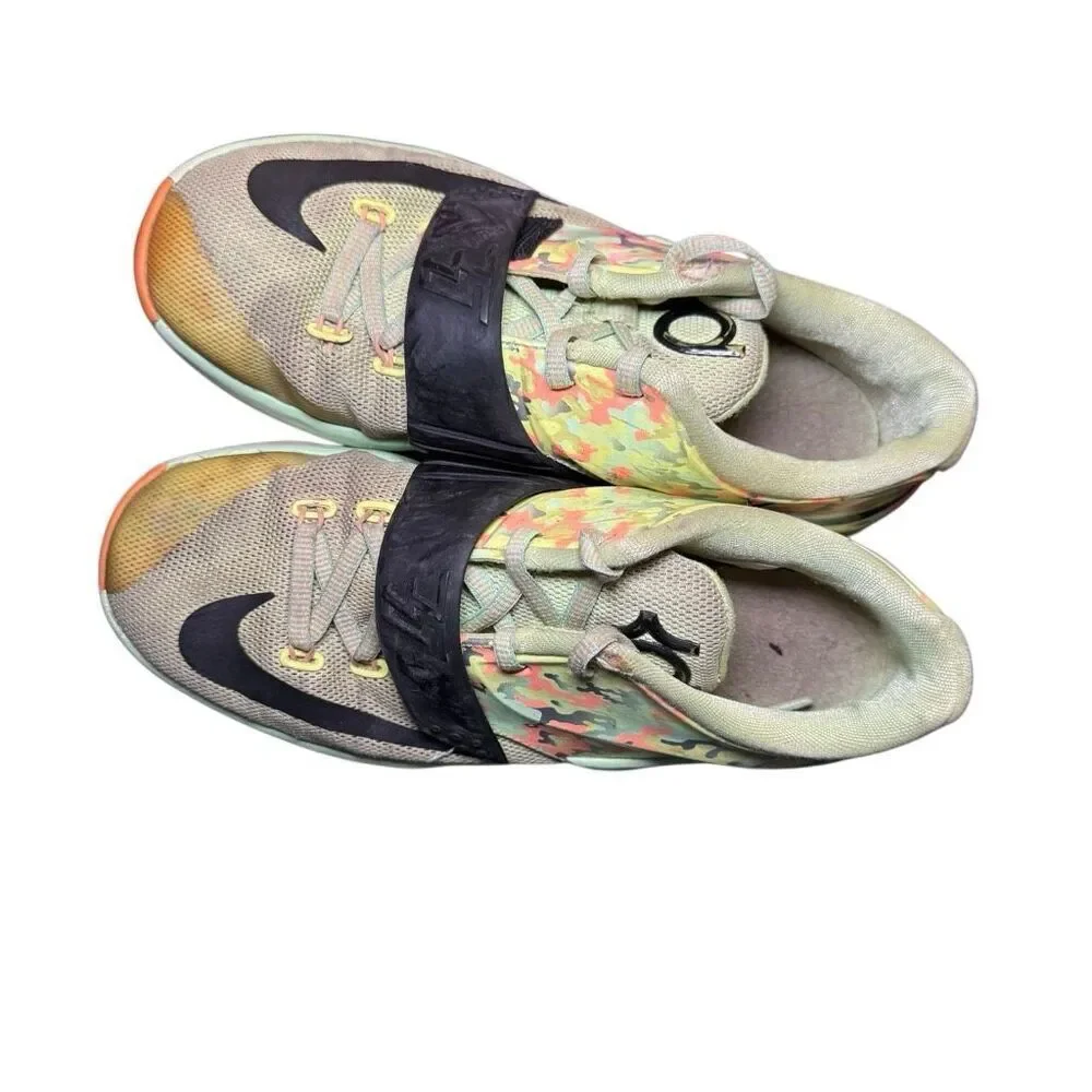 Nike KD 7 Easter Liquid Lime Green Shoes Kevin Durant Boys Sneakers Size 2.5 Y